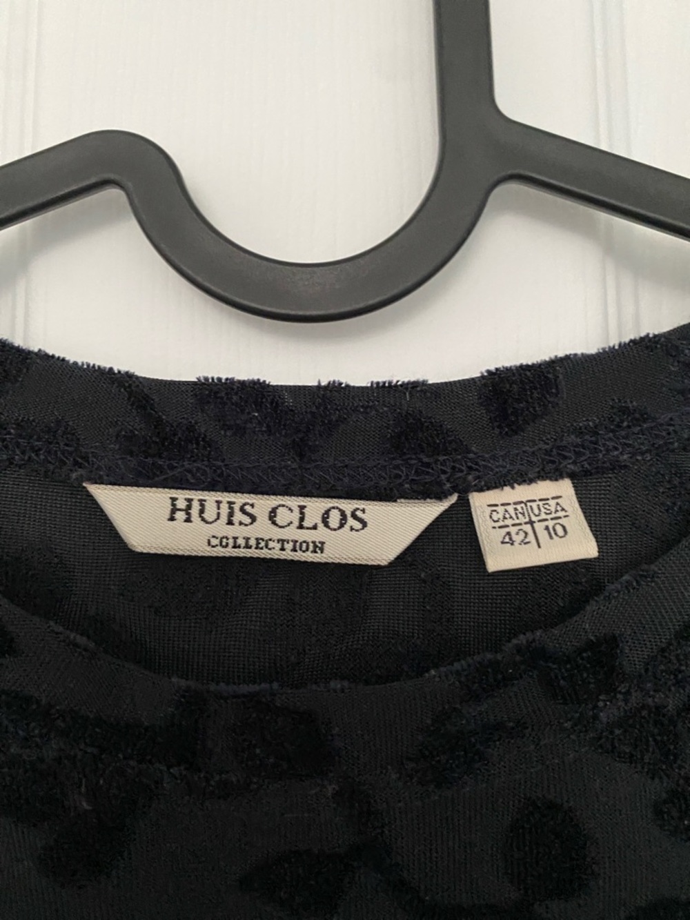 HUIS CLOS Black Floral Long Sleeve Top - Picture 3 of 4